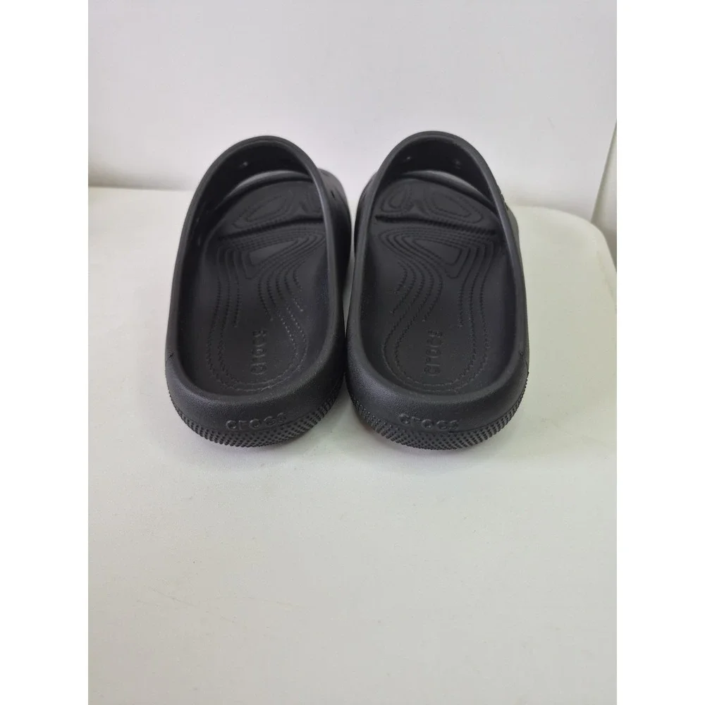 Crocs Black Slides Iconic Comfort Slip On Sandals Men 8 Women 10